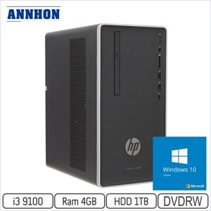 Máy tính để bàn HP Pavilion 590-p0108d 6DV41AA - Intel Core i3-9100, 4GB RAM, HDD 1TB, Intel UHD Graphics 630