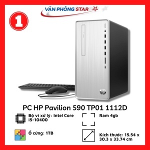 Máy tính để bàn HP Pavilion TP01-1112D 180S2AA - Intel Core i5-10400, 4GB RAM, HDD 1TB, Intel UHD Graphics 630