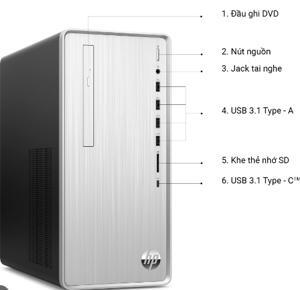 Máy tính để bàn HP Pavilion TP01-2005d 46K04PA - Intel Core i5-11400, 8Gb RAM, HDD 1TB