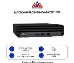 Máy tính để bàn HP Pro Mini 400 G9 Desktop 73D16PA - Intel Core i3 12100T, 4GB RAM, SSD 256GB, Intel UHD Graphics 770