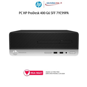 Máy tính để bàn HP ProDesk 400 G6 SFF 7YC99PA - Intel core i3-9100, 4GB RAM, SSD 256GB, Intel HD Graphics 630