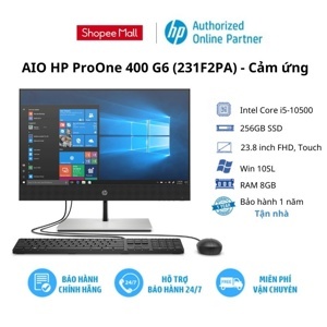 Máy tính để bàn HP ProOne 400G6 AIO 231F2PA - Intel core i5-10500, 8GB RAM, SSD 256GB, Intel HD Graphics 630, 23.8 inch