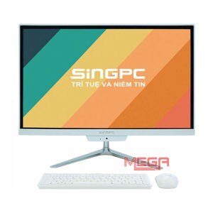 Máy tính để bàn SingPC M19K571-W - Intel Celeron G5900, 4Gb RAM, SSD 128GB, Intel UHD Graphics 610, 19 inch