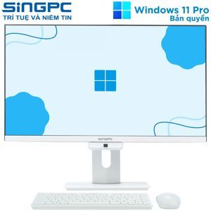 Máy tính để bàn SingPC M22V672-W - Intel Pentium Gold G6400 , 4GB RAM, SSD 256GB, Intel UHD Graphics 610, 21.5 inch