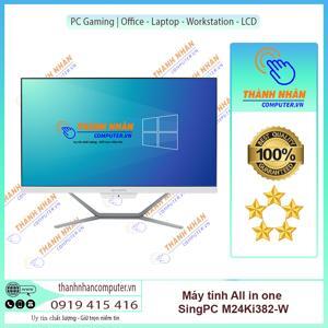 Máy tính để bàn SingPC M24Ki382-W - Intel Core i3-10100, 8GB RAM, SSD 256GB, Intel UHD Graphics 630, 23.8 inch