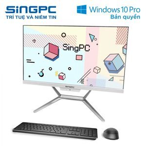 Máy tính để bàn SingPC M24Ki582-W - Intel Core i5-10400, 8GB RAM, SSD 256GB, Intel UHD Graphics 630, 23.8 inch