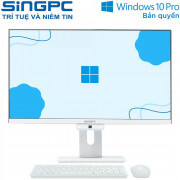 Máy tính để bàn SingPC M24P672-W - Intel Celeron G6400, 4GB RAM, SSD 256GB, Intel UHD Graphics 610