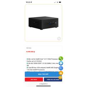 Máy tính để bàn Intel NUC RNUC11PAHi30000