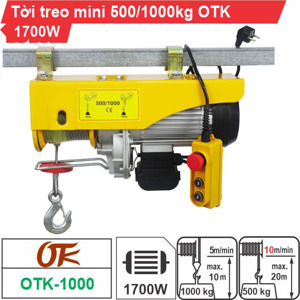 Máy tời điện mini OTK-1000 - 500/1000kg