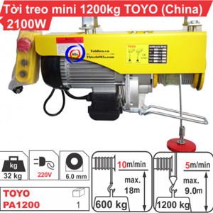 Máy tời điện mini OTK-1200 - 600/1200kg