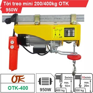 Máy tời điện mini OTK-400 - 200/400kg