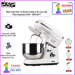 Máy trộn bột và đánh trứng 5 lít cao cấp DSP KM3007