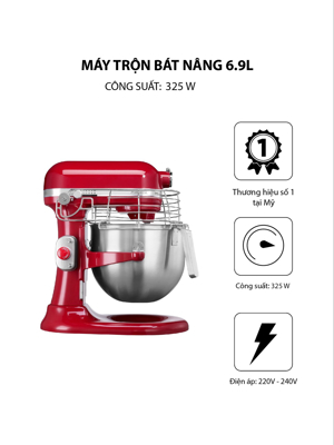 Máy trộn KitchenAid 5KSM7990XEER (6.9L)