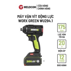 Máy vặn vít động lực dùng pin Li-ion Worx Green WU294.1