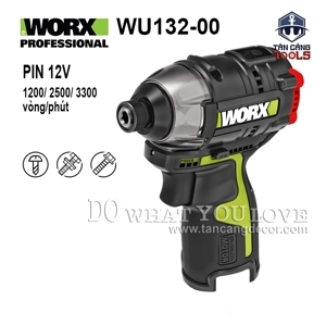 Máy vặn vít động lực dùng pin Li-ion 12V Worx Green WU132