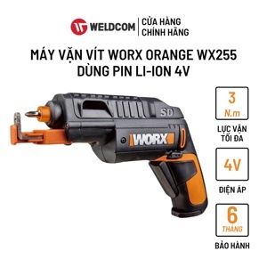 Máy vặn vít dùng pin 4V Worx Orange WX255