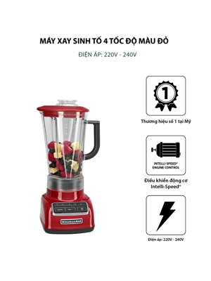 Máy xay sinh tố 4 tốc độ màu đỏ 1,75L-5KSB1585EER