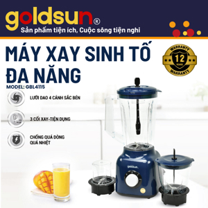 Máy xay sinh tố Goldsun công suất 400W, 3 cối nhựa GBL4115