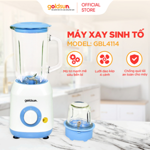 Máy xay sinh tố Goldsun công suất 400W, 3 cối thủy tinh GBL4114