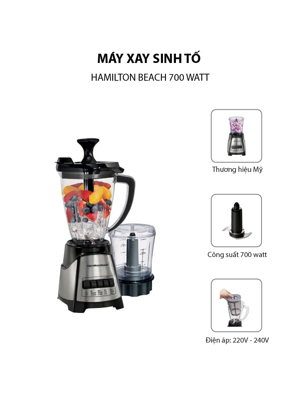 Máy xay sinh tố Hamilton Beach 58157-IN