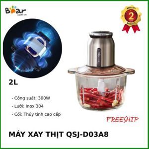 Máy xay thịt cá đa năng mini Bear QSJ-D03A8