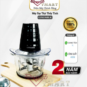 Máy xay thịt cối thủy tinh Lock&Lock EJM156BLK