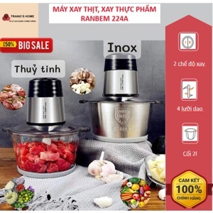 Máy xay thịt đa năng Ranbem Model 224A - cối inox