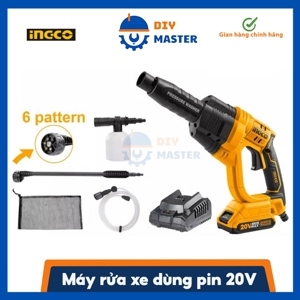 Máy xịt rửa áp lực dùng Pin 20V INGCO CPWLI20082