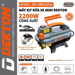 Máy xịt rửa cao áp 2200W Dekton DK-CWR2200A