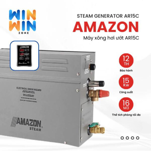 Máy xông hơi ướt Amazon AR-12C - 12.0 KW, van xả cơ