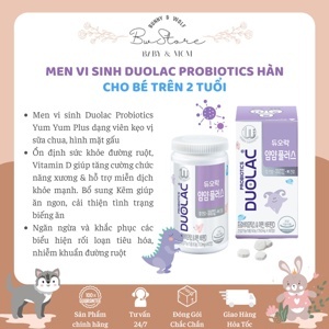 Men vi sinh Duolac YumYum Plus Hàn Quốc (tím) 80 viên (2y+)