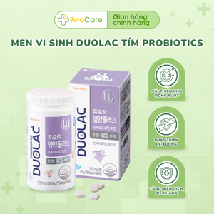 Men vi sinh Duolac YumYum Plus Hàn Quốc (tím) 80 viên (2y+)