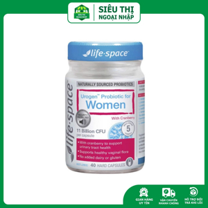 Men vi sinh đường tiết niệu cho phụ nữ Life Space Urogen Probiotic For Women 60 Capsules