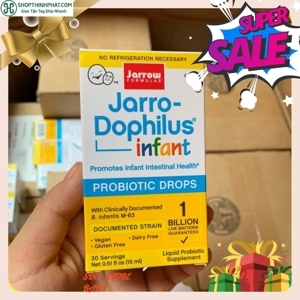 Men vi sinh Jarro – Dophilus Probiotics Infant - Hỗ trợ tiêu hóa, đẩy đờm (Cho bé từ 0-6 tháng)