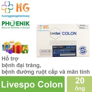Men Vi Sinh Livespo Colon Bổ Sung Bào Tử Lợi Khuẩn Giảm Viêm Đại Tràng (Hộp 20 Ống)