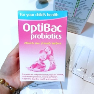 Men vi sinh Optibac Probiotics hồng 30 gói- Trị táo bón cho trẻ sơ sinh, bà bầu