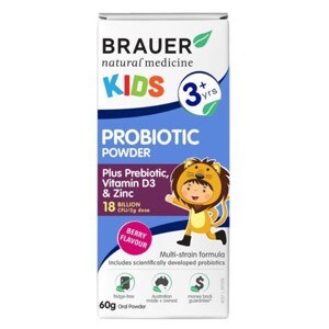 Men vi sinh Úc dạng bột dành cho trẻ từ 0 - 9 tháng tuổi (60g) - Brauer Probiotic Power