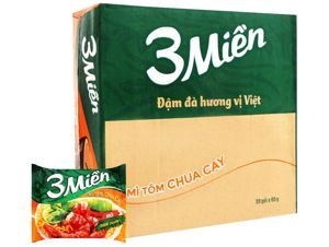 Mì 3 miền tôm chua cay 65g - Thùng 30 gói