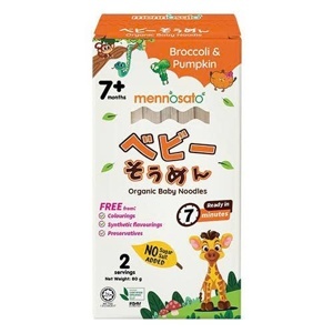 Mì ăn dặm hữu cơ cho bé vị bí ngô Men No Sato 200g