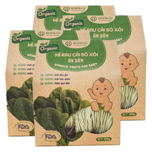 Mì cải bó xôi Anpaso Organic gói 120g