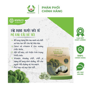 Mì cải bó xôi Anpaso Organic gói 300g