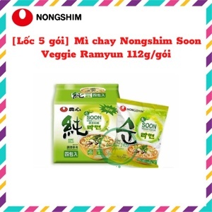 Mì chay rau củ Soon Nongshim (5 gói x 112g)