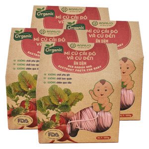 Mì củ cải đỏ và củ dền Anpaso Organic gói 120g