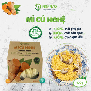 Mì củ nghệ Anpaso Organic gói 120g