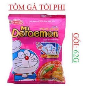 Mì Doraemon tôm gà tỏi phi gói 63g