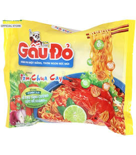 Mì Gấu Đỏ tôm chua cay gói 63g