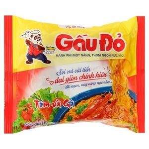 Mì Gấu Đỏ tôm và gà gói 63g