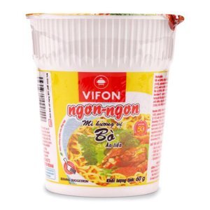 Mì hương vị bò ăn liền Ngon Ngon cốc 60g