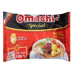 Mì khoai tây Omachi Special bò hầm xốt vang gói 92g