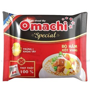 Mì khoai tây Omachi Special bò hầm xốt vang gói 92g